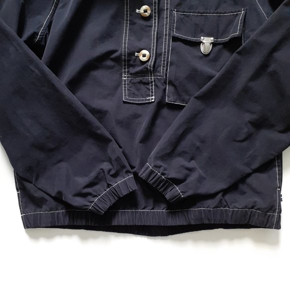 Tommy Hilfiger All-Condition Gear Hooded Pullover w/Buttons Blue Size M - Picture 9 of 14